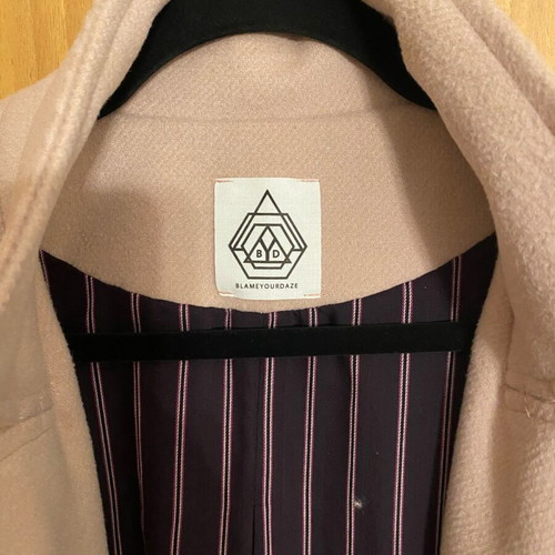 Blameyourdaze soft handmade women's coat new powder pink size M