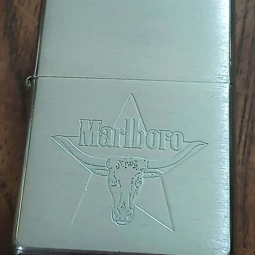 Zippo Marlboro Lighter collectible like new with Longhorn Bull Head design