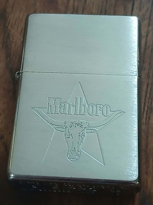 Zippo Marlboro Lighter collectible like new with Longhorn Bull Head design