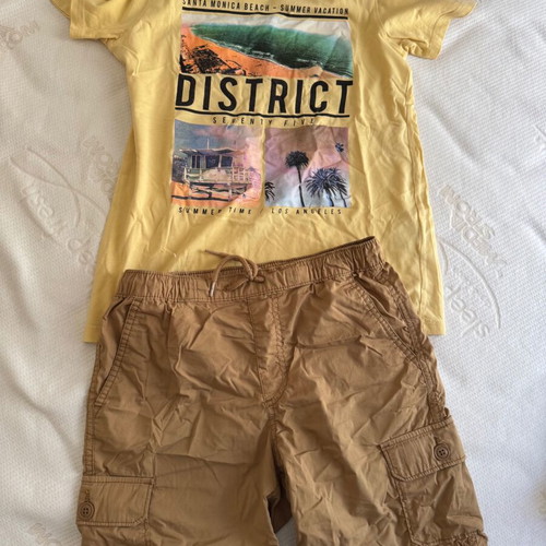 Gap District kids' set beige and yellow like new
