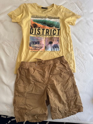 Gap District kids' set beige and yellow like new