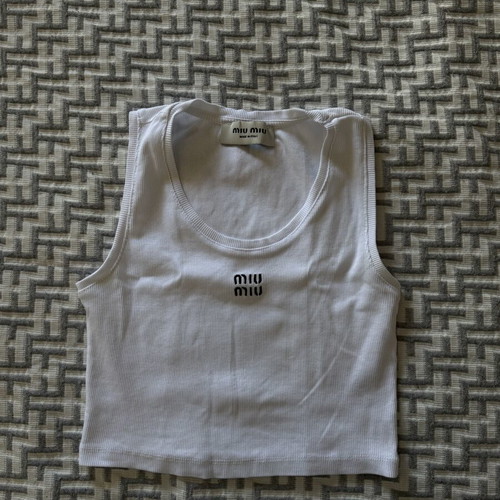 Miu Miu white top like new, size L fits M comfortably