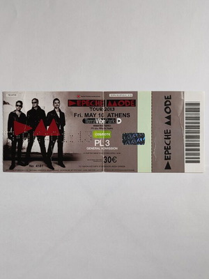 Depeche Mode εισιτήριο συναυλίας στην Αθήνα για 10/5/2013