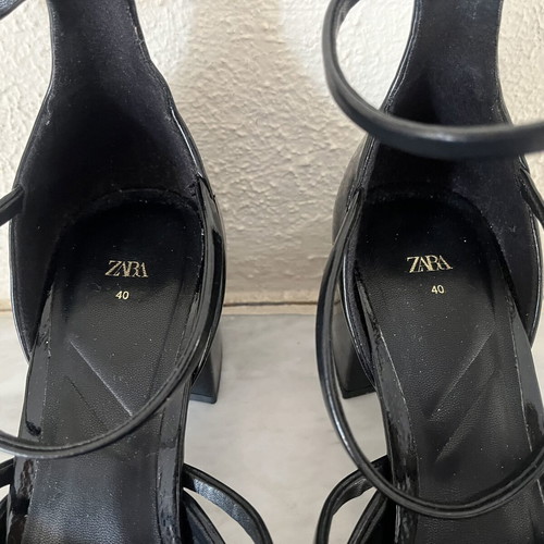 Zara Mary Jane heels new, size 40, black patent leather
