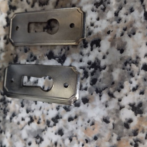 Lock escutcheons set of 2 new silver