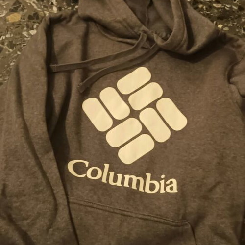 Columbia hoodie gray like new with hood