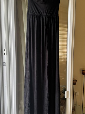 Strapless long black dress like new, size M/L