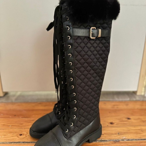 Winter boots with lining size 36.5 black like new