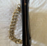 Black shoulder bag with gold chain like new