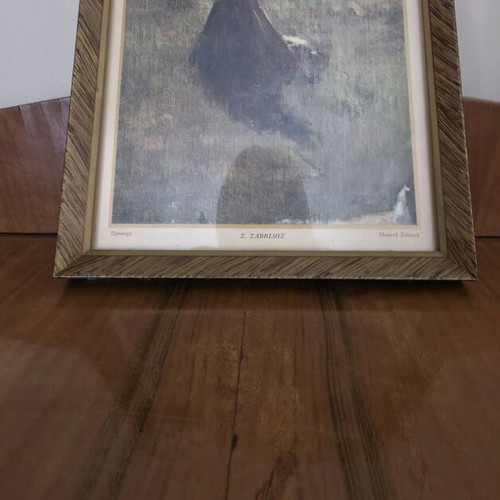 Framed art print like new, Prayer in the Fields by S. Savvidis