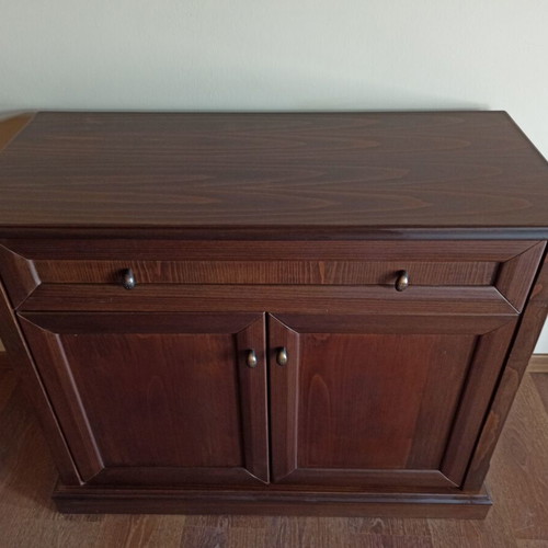 Console like new, MDF with beech wood, chestnut color, 100x80x50cm