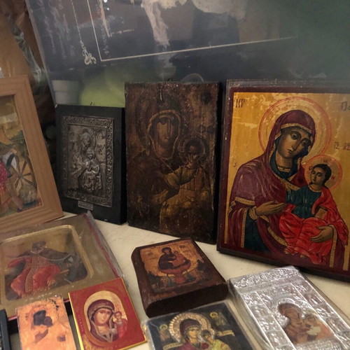 Religious icons and items used, package