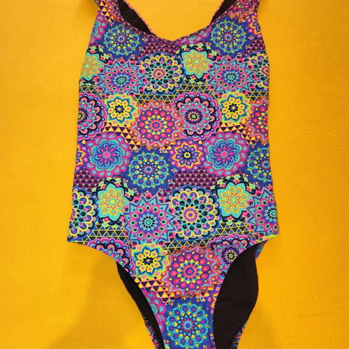 Multicolor one-piece swimsuit XL used with beautiful design
