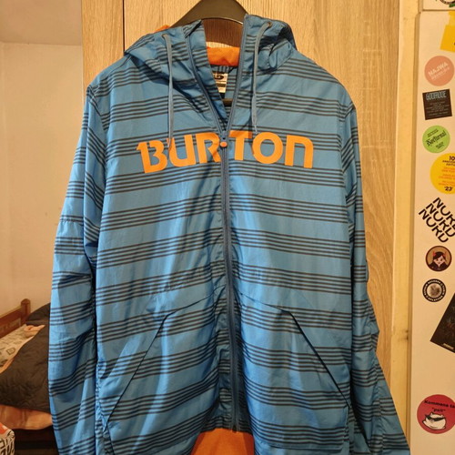 Burton windbreaker used medium men's blue orange