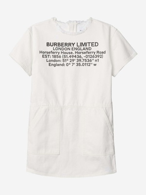 Burberry denim dress for girls, beige and white, size 152 cm, age 12