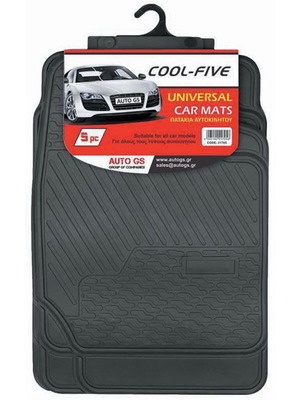 Cool Five car mats black, set of 5, new