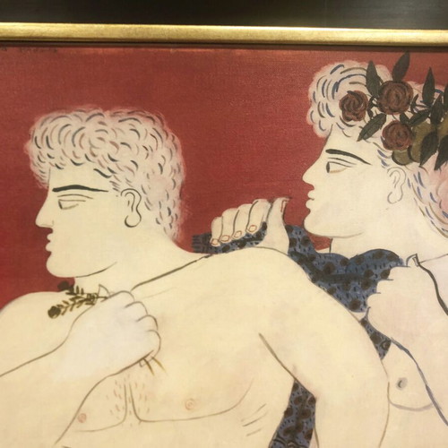Painting copy of A. Fasianos used with frame 95x95cm