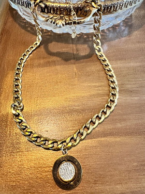 Steel necklace heavy like new