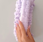 Mini handmade puffy lilac handbag