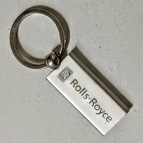 Rolls-Royce keychain like new, silver with pearl finish