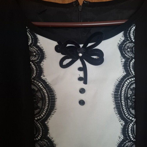 Midi sleeveless dress black and white like new, size S