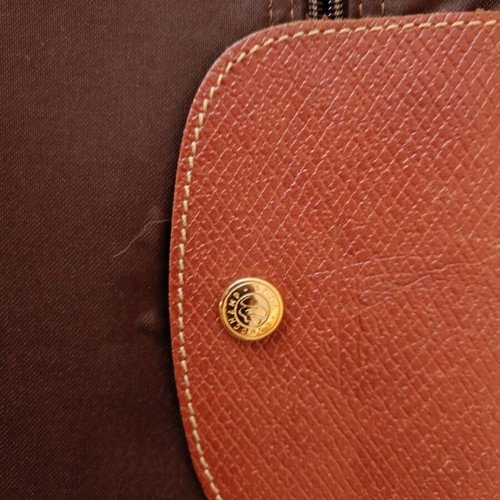 Longchamp document and laptop clutch like new, dark brown