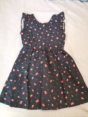Summer dress dark blue with flowers new, size 122-128 cm
