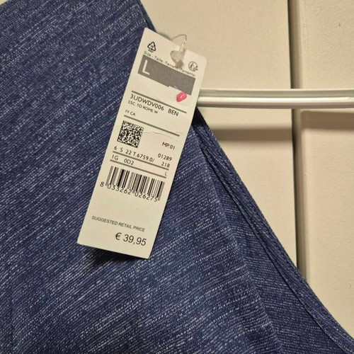 Benetton maxi blue dress size L new with tag