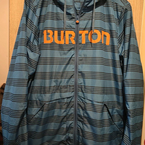 Burton windbreaker used medium men's blue orange