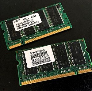 Μνήμες RAM Samsung 2x 256MB PC2700