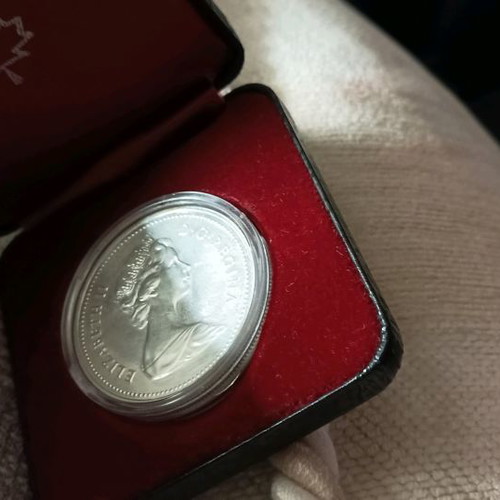 Canada coin used, silver, from 1979
