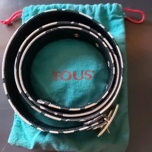 Tous belt like new, women's, black and beige