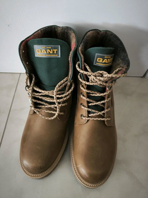 GANT Μποτάκια Ανδρικά Καινούργια, Μέγεθος 44, Δερμάτινα με Μάλλινη Επένδυση