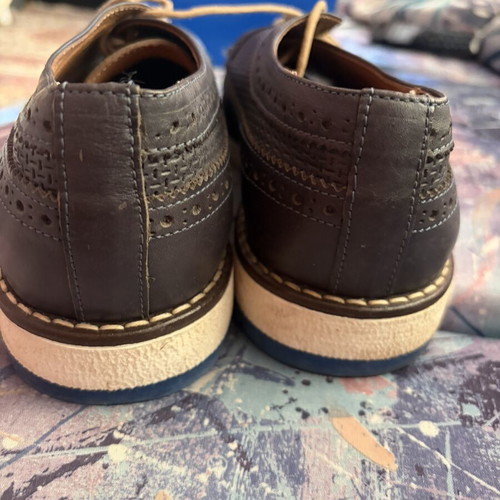 Damiani Oxfords Brogues men's leather shoes like new, black and blue