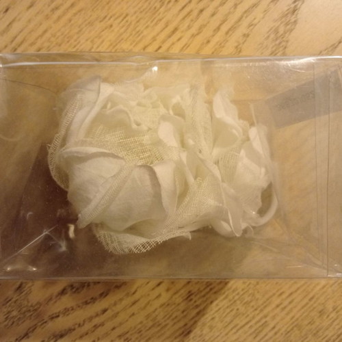 Boutonniere Pin White Flower Used