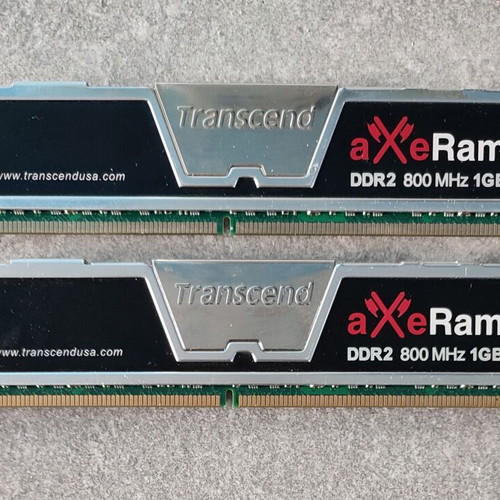 Transcend 2GB DDR2 800+ CL4 memory kit used