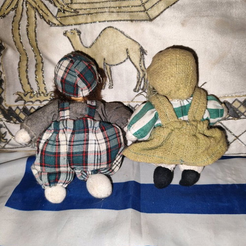 Vintage collectible dolls used with porcelain faces and fabric bodies