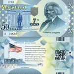Αμερική 50 Dollars 2014 7th State Douglass Polymer fantasy καινούργιο