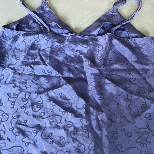 Baby doll Caprice top used, blue-purple satin size S