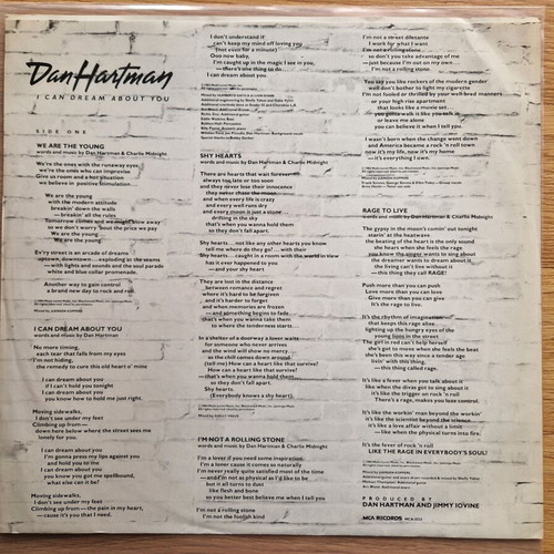 Dan Hartman I Can Dream About You LP like new, pop