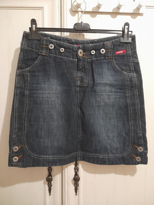 Denim skirt Verdi like new, size M 38 10, blue, 100% cotton