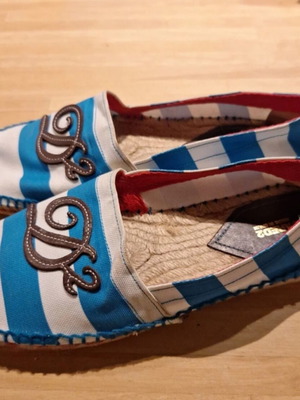 Dsquared2 women's espadrilles new, size 40, white and blue