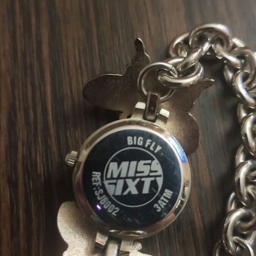 Miss Sixty Big Fly SJ6002 wristwatch like new, stainless steel, purple and silver