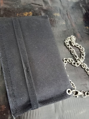 Wallet used, black, 10x15.5 cm