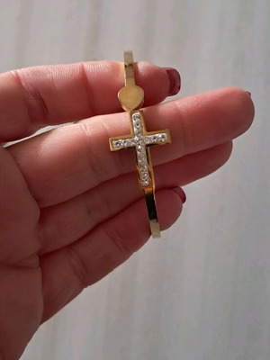 Bracelet like new with cross and heart