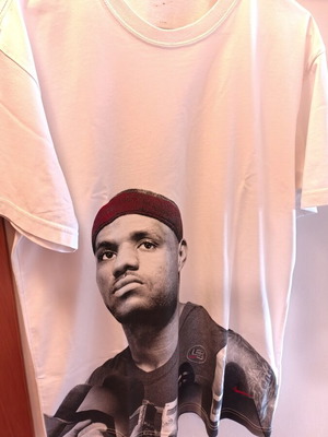 Lebron James Nike Dry Fit T-shirt white, size L, like new, authentic