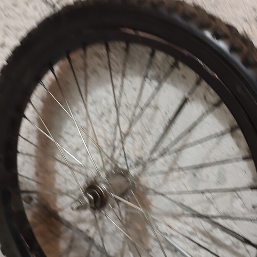 BMX bicycle wheels 20 inches like new, black with tubes and gear