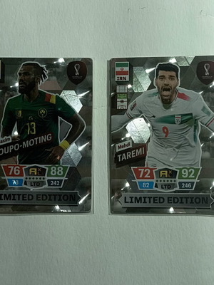 Panini Adrenalyn XL FIFA World Cup Qatar 2022 limited edition cards used, 2 pcs