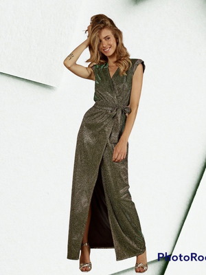 Nazezhda glitter maxi dress anthracite used, size S-M