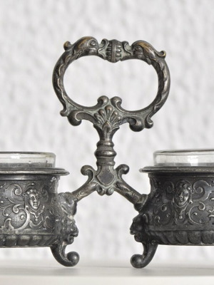 WMF antique cruet for spices used (salt - pepper)